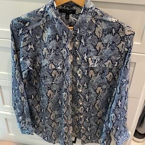 Banana Republic Dillon Shirt Animal print Blue
